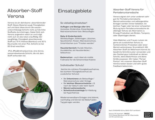 Absorberstoff Verona PU laminiert Weiß by Swafing